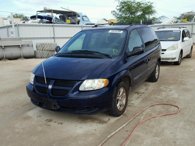 1D4GP45R04B573874 - 2004 DODGE CARAVAN BLUE photo 2