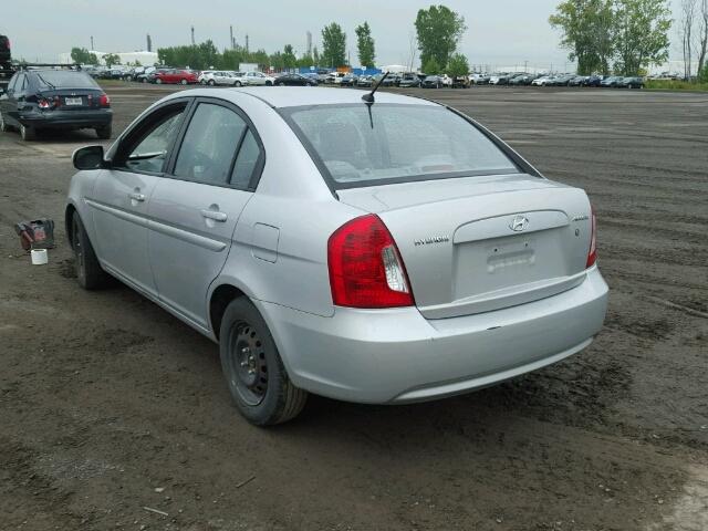 KMHCN4BC9BU619068 - 2011 HYUNDAI ACCENT SILVER photo 3