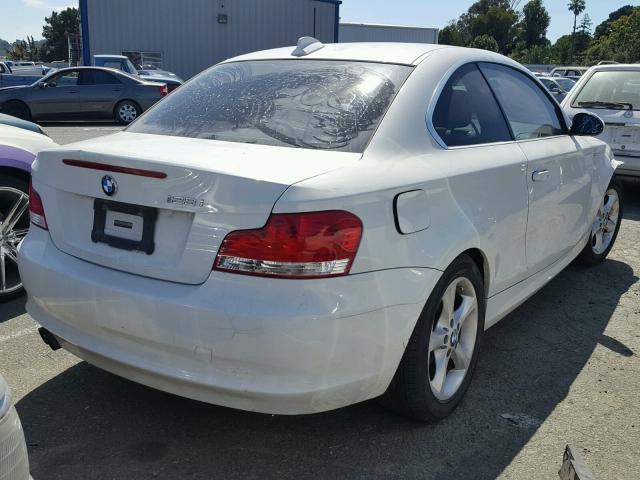 WBAUP93579VF48909 - 2009 BMW 128 I WHITE photo 4