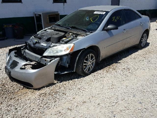 1G2ZF55B464149885 - 2006 PONTIAC G6 SE SILVER photo 2