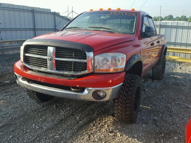 1D7KS28C16J234797 - 2006 DODGE RAM 2500 S RED photo 2