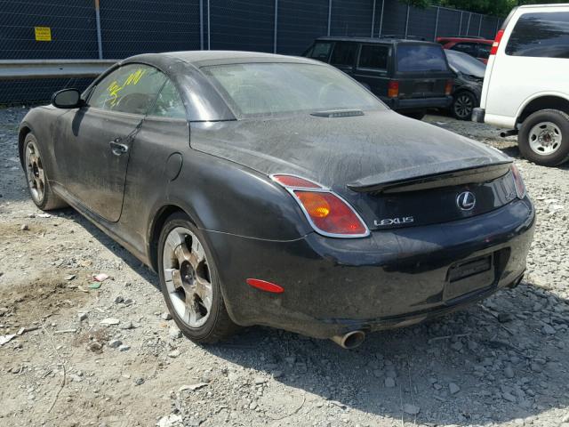 JTHFN48Y620002396 - 2002 LEXUS SC 430 BLACK photo 3