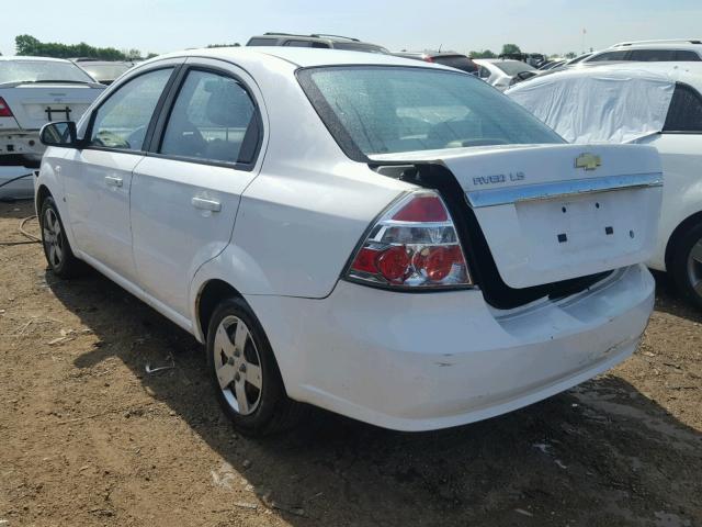 KL1TD56618B245214 - 2008 CHEVROLET AVEO BASE Ақ фото 3