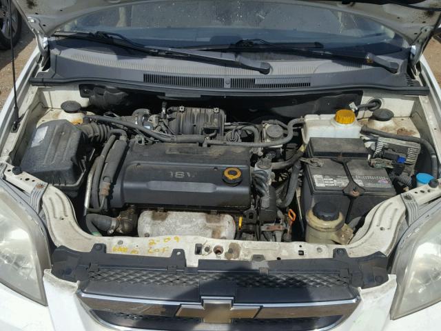 KL1TD56618B245214 - 2008 CHEVROLET AVEO BASE Ақ фото 7