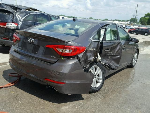 5NPE24AA5FH124162 - 2015 HYUNDAI SONATA ECO GRAY photo 4