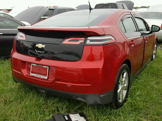 1G1RD6E45BU103915 - 2011 CHEVROLET VOLT RED photo 4