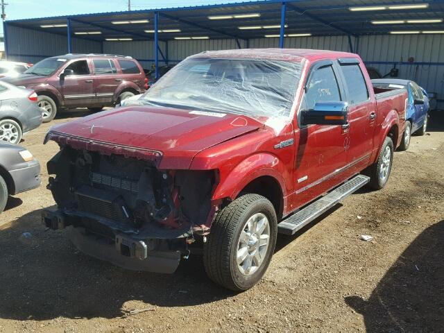 1FTFW1CT6EKF50867 - 2014 FORD F150 RED photo 2