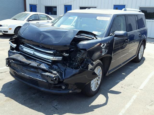 2FMHK6C85EBD25875 - 2014 FORD FLEX SEL BLACK photo 2