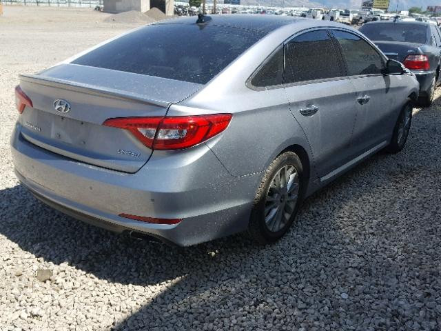 5NPE34AFXFH059964 - 2015 HYUNDAI SONATA SPO GRAY photo 4