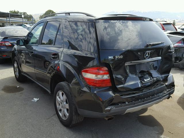 4JGBB86E17A157380 - 2007 MERCEDES-BENZ ML 350 BLACK photo 3