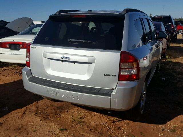 1J8FT57WX7D192578 - 2007 JEEP COMPASS SILVER photo 4