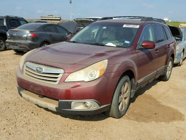 4S4BRCLC2B3389694 - 2011 SUBARU OUTBACK 2. RED photo 2