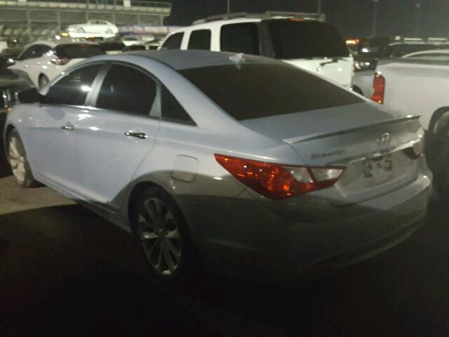 5NPEC4ACXDH689048 - 2013 HYUNDAI SONATA BLUE photo 3