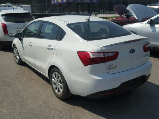 KNADN4A35D6303861 - 2013 KIA RIO WHITE photo 3