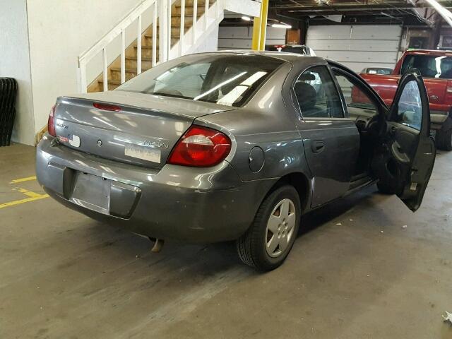 1B3ES26CX5D238369 - 2005 DODGE NEON BASE GRAY photo 4