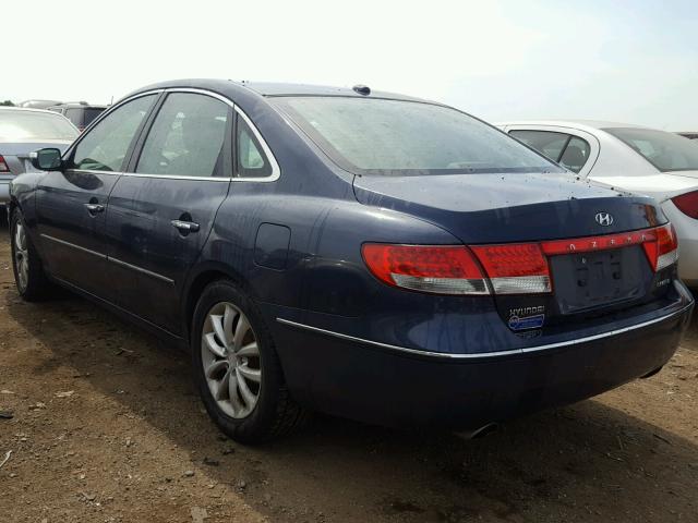 KMHFC46F38A273939 - 2008 HYUNDAI AZERA SE BLUE photo 3