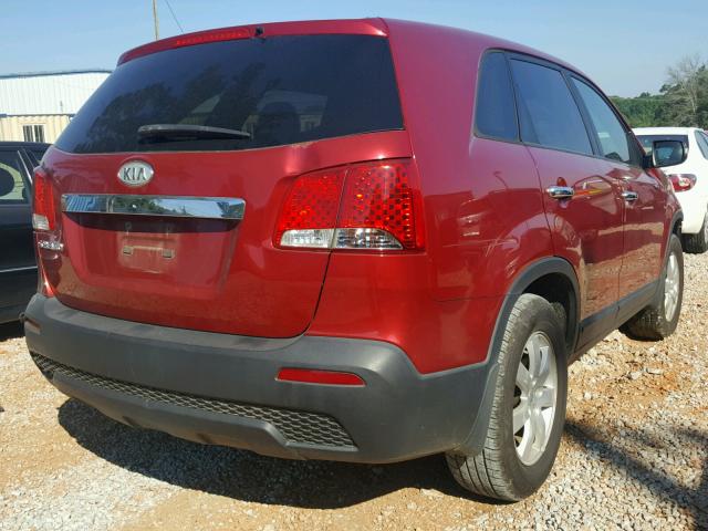 5XYKT3A10BG007228 - 2011 KIA SORENTO BA RED photo 4