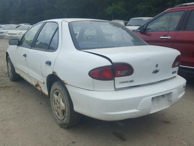 1G1JC524217362115 - 2001 CHEVROLET CAVALIER B WHITE photo 3