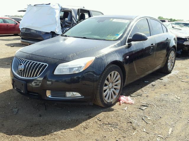 W04GW5EV0B1116899 - 2011 BUICK REGAL CXL BLACK photo 2