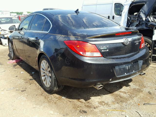 W04GW5EV0B1116899 - 2011 BUICK REGAL CXL BLACK photo 3