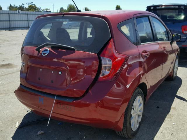 3N1CE2CP9FL448903 - 2015 NISSAN VERSA NOTE RED photo 4