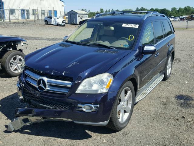 4JGBF71E59A515346 - 2009 MERCEDES-BENZ GL 450 4MA BLUE photo 2