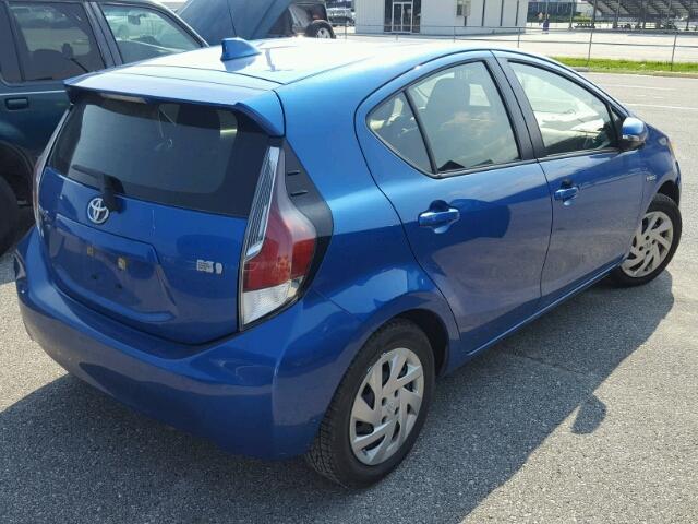 JTDKDTB37F1578444 - 2015 TOYOTA PRIUS C BLUE photo 4