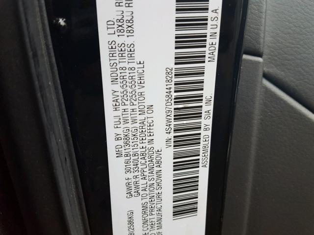 4S4WX97D584418282 - 2008 SUBARU TRIBECA LI 黑色 照片 10