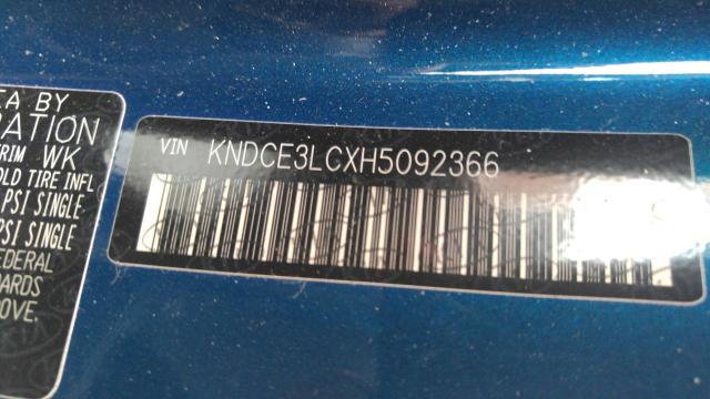 KNDCE3LCXH5092366 - 2017 KIA NIRO EX TO BLUE photo 10