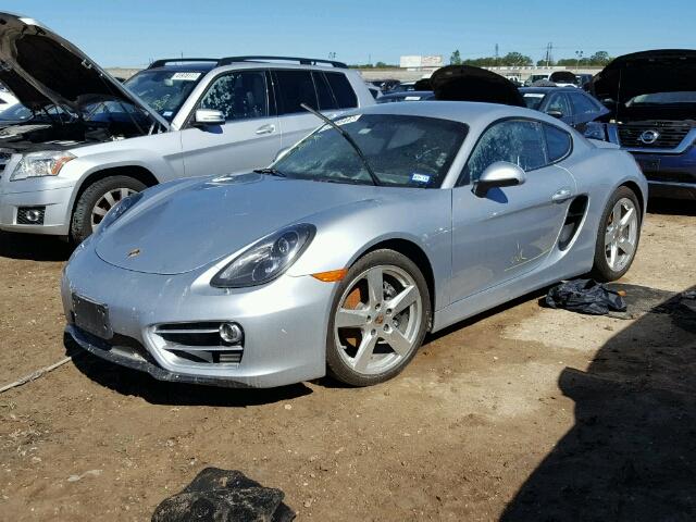 WP0AA2A88EK172239 - 2014 PORSCHE CAYMAN SILVER photo 2