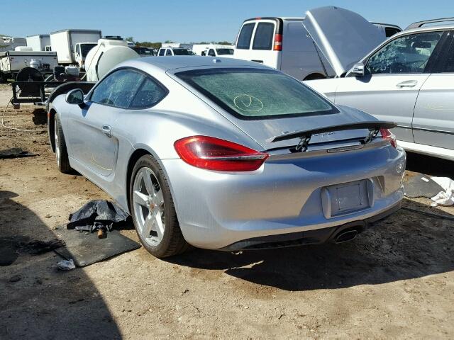 WP0AA2A88EK172239 - 2014 PORSCHE CAYMAN SILVER photo 3