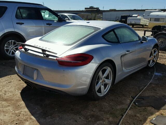 WP0AA2A88EK172239 - 2014 PORSCHE CAYMAN SILVER photo 4