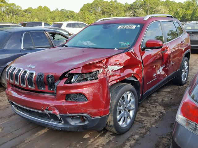 1C4PJLDS0FW696065 - 2015 JEEP CHEROKEE L RED photo 2