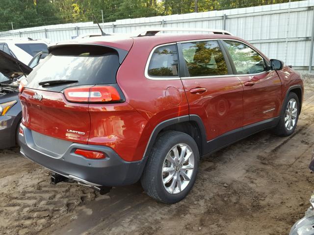 1C4PJLDS0FW696065 - 2015 JEEP CHEROKEE L RED photo 4