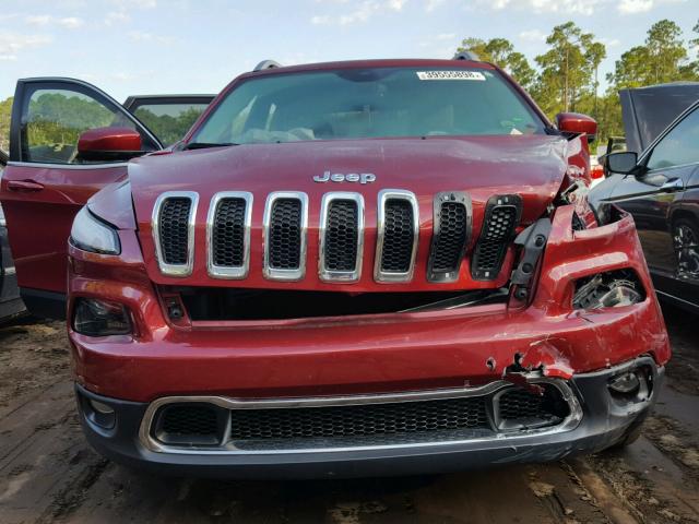 1C4PJLDS0FW696065 - 2015 JEEP CHEROKEE L RED photo 9