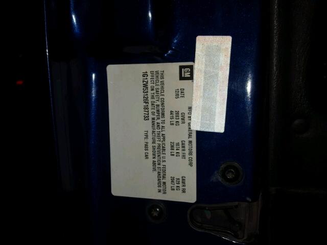 1G1ZW53126F187733 - 2006 CHEVROLET MALIBU SS 蓝色 照片 10