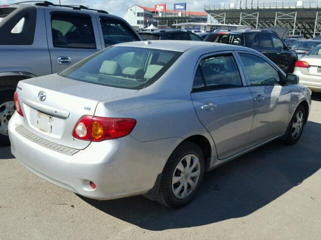 1NXBU40E99Z127623 - 2009 TOYOTA COROLLA BA SILVER photo 4