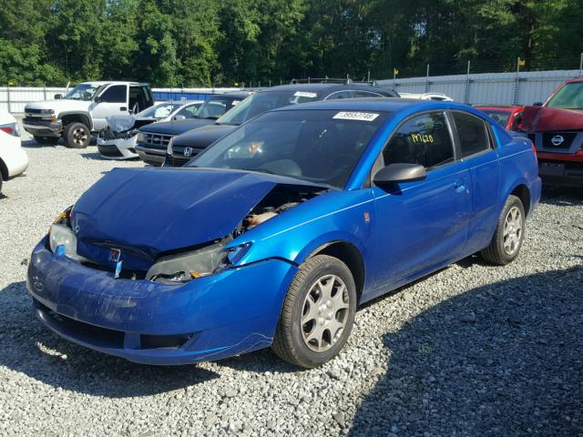 1G8AM12F93Z200143 - 2003 SATURN ION LEVEL BLUE photo 2