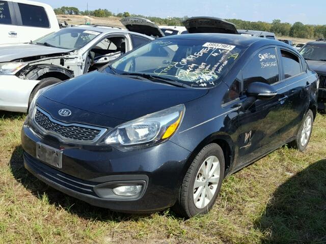 KNADN4A39C6075619 - 2012 KIA RIO BLACK photo 2