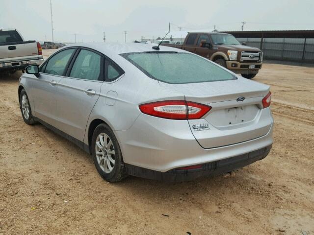 3FA6P0G7XFR185035 - 2015 FORD FUSION S SILVER photo 3