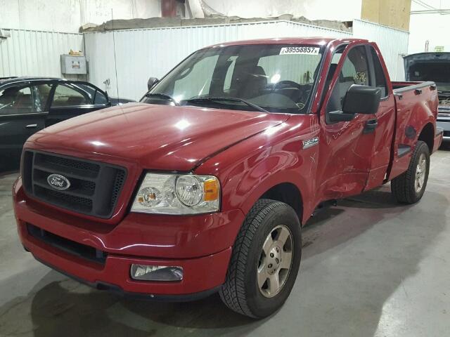 1FTRF02W45KB88542 - 2005 FORD F150 RED photo 2