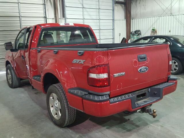 1FTRF02W45KB88542 - 2005 FORD F150 RED photo 3