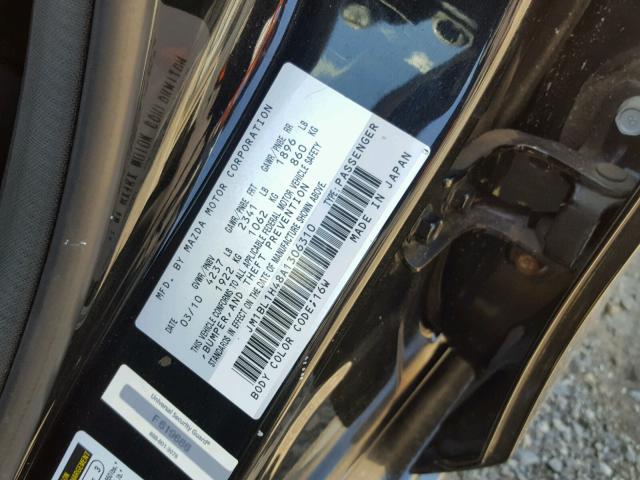 JM1BL1H48A1306310 - 2010 MAZDA SPEED 3 BLACK photo 10