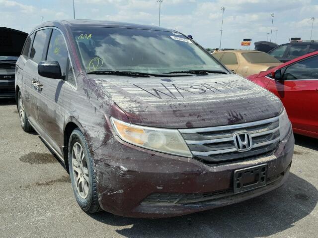 5FNRL5H60BB091747 - 2011 HONDA ODYSSEY EX MAROON photo 1