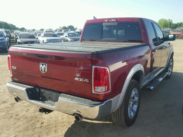 1C6RR7JT7FS706689 - 2015 RAM 1500 LARAM RED photo 4