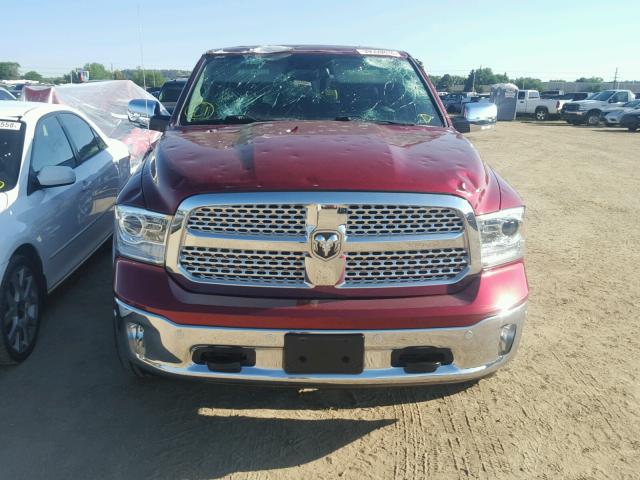 1C6RR7JT7FS706689 - 2015 RAM 1500 LARAM RED photo 9