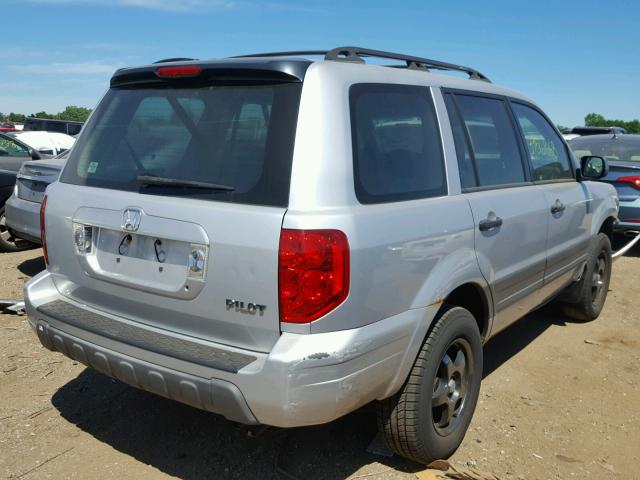 2HKYF18153H605708 - 2003 HONDA PILOT LX SILVER photo 4