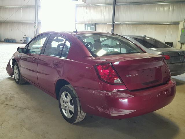 1G8AJ55F47Z182510 - 2007 SATURN ION LEVEL MAROON photo 3