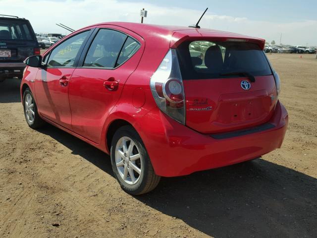 JTDKDTB32D1554890 - 2013 TOYOTA PRIUS C RED photo 3