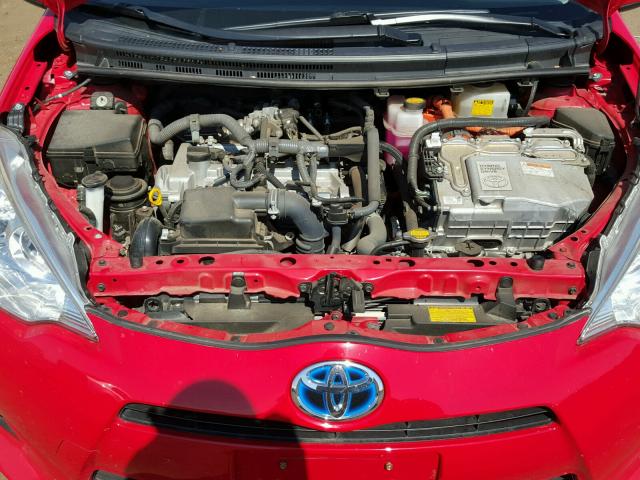 JTDKDTB32D1554890 - 2013 TOYOTA PRIUS C RED photo 7